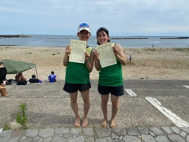 清和さん、加藤さん、宮城県ビーチバレー大会優勝、本当におめで...